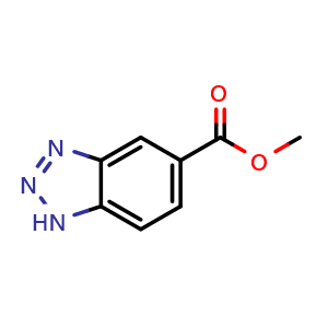 Chemical structure of Methyl 1h-1,2,3-benzotriazole-5-carboxylate , CAS 113053-50-2, AChemBlock X197071