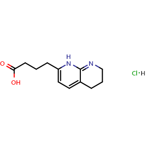 Chemical structure of 4-(1,5,6,7-Tetrahydro-1,8-naphthyridin-2-yl)butanoic acid hydrochloride , CAS 193818-31-4, AChemBlock X197085