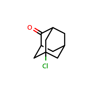 Chemical structure of 5-Chloroadamantan-2-one , CAS 20098-17-3, AChemBlock X197097