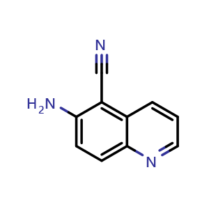 Chemical structure of 6-Aminoquinoline-5-carbonitrile , CAS 54398-51-5, AChemBlock X197116
