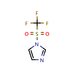 Chemical structure of 1-((Trifluoromethyl)sulfonyl)-1H-imidazole , CAS 29540-81-6, AChemBlock X197119