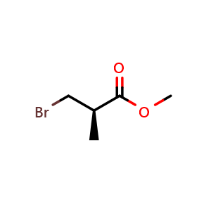 Chemical structure of Methyl (R)-(+)-3-Bromoisobutyrate , CAS 110556-33-7, AChemBlock X197131