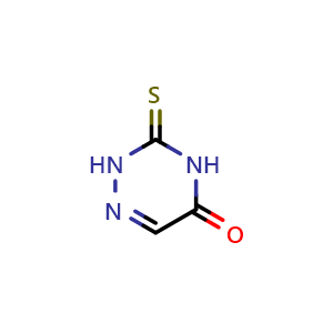 Chemical structure of 6-AZA-2-Thiouracil , CAS 626-08-4, AChemBlock X197132