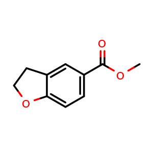 Chemical structure of Methyl 2,3-dihydro-benzofuran-5-carboxylate , CAS 588702-80-1, AChemBlock X197134