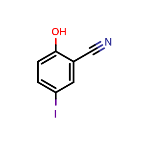 Chemical structure of 2-Hydroxy-5-iodobenzonitrile , CAS 685103-95-1, AChemBlock X197145