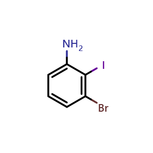 Chemical structure of 3-Bromo-2-iodoaniline , CAS 150908-00-2, AChemBlock X197147