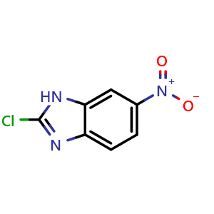 Chemical structure of 2-Chloro-6-nitro-1H-benzo[d]imidazole , CAS 5955-72-6, AChemBlock X197153