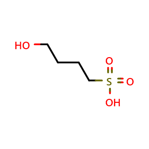 Chemical structure of 4-Hydroxybutane-1-sulfonic acid , CAS 26978-64-3, AChemBlock X197154