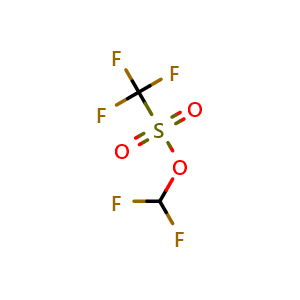 Chemical structure of Difluoromethyl trifluoromethanesulfonate , CAS 1885-46-7, AChemBlock X197155