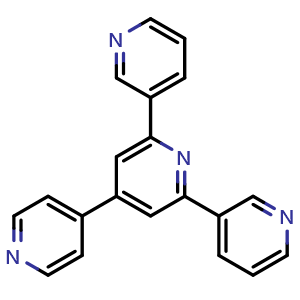 Chemical structure of 6'-(3-Pyridinyl)-3,2':4',4''-terpyridine , CAS 887917-75-1, AChemBlock X197158