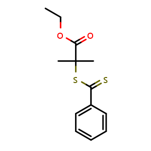 Chemical structure of Ethyl 2-methyl-2-(phenylthiocarbonylthio)propionate , CAS 201611-84-9, AChemBlock X197175