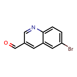 Chemical structure of 6-Bromoquinoline-3-carbaldehyde , CAS 1196155-68-6, AChemBlock X197180
