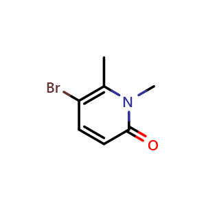 Chemical structure of 5-Bromo-1,6-dimethylpyridin-2(1H)-one , CAS 889865-54-7, AChemBlock X197181