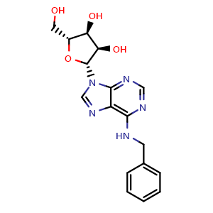 Chemical structure of N6-Benzyladenosine , CAS 4294-16-0, AChemBlock X197258