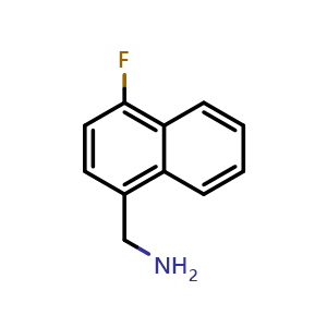 Chemical structure of (4-Fluoronaphthalen-1-yl)methanamine , CAS 88536-35-0, AChemBlock X197261