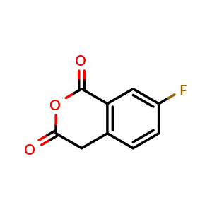 Chemical structure of 7-Fluoroisochromane-1,3-dione , CAS 1091613-48-7, AChemBlock X197304