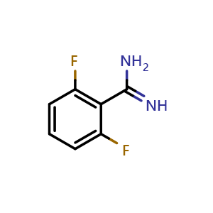Chemical structure of 2,6-Difluorobenzimidamide , CAS 762229-49-2, AChemBlock X197325