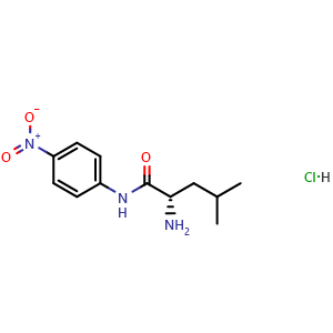 Chemical structure of L-Leucine p-nitroanilide (hydrochloride) , AChemBlock X197328
