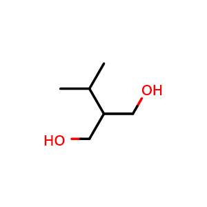 Chemical structure of 2-Isopropylpropane-1,3-diol , CAS 2612-27-3, AChemBlock X197340