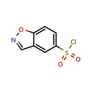 Chemical structure of Benzo[d]isoxazole-5-sulfonyl chloride , CAS 16331-62-7, AChemBlock X197370