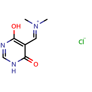 N-((4-Hydroxy-6-oxo-1,6-dihydropyrimidin-5-yl)methylene)-N-methylmethanaminium chloride