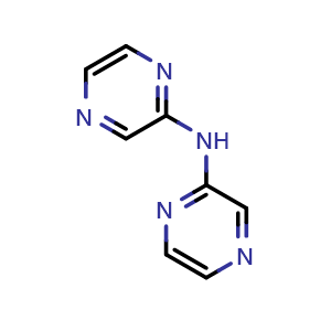 Chemical structure of Di(pyrazin-2-yl)amine , CAS 533930-18-6, AChemBlock X197387