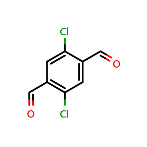 Chemical structure of 2,5-Dichloroterephthalaldehyde , CAS 46052-84-0, AChemBlock X197391