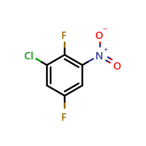 Chemical structure of 1-Chloro-2,5-difluoro-3-nitrobenzene , CAS 1805029-24-6, AChemBlock X197396