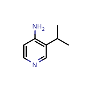 Chemical structure of 3-Isopropylpyridin-4-amine , CAS 90196-88-6, AChemBlock X197402