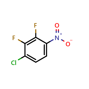 Chemical structure of 1-Chloro-2,3-difluoro-4-nitrobenzene , CAS 169468-80-8, AChemBlock X197408