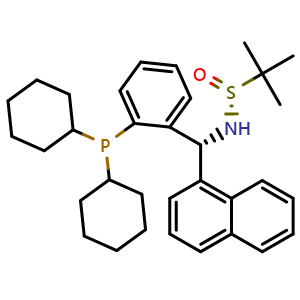 [S(R)]-N-[(R)-[2-(Dicyclohexylphosphino)phenyl]-1-naphthalenylmethyl]-2-methyl-2-propanesulfinamide
