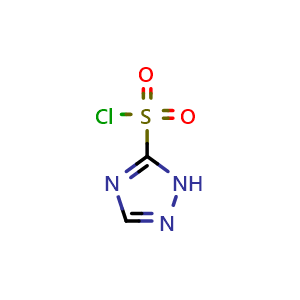 Chemical structure of 1H-1,2,4-Triazole-5-sulfonyl chloride , CAS 6461-29-6, AChemBlock X197465