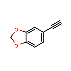 Chemical structure of 5-Ethynylbenzo[d][1,3]dioxole , CAS 57134-53-9, AChemBlock X197466