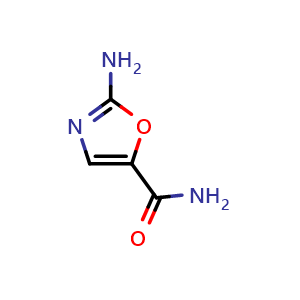 Chemical structure of 2-Aminooxazole-5-carboxamide , CAS 1334298-29-1, AChemBlock X197499