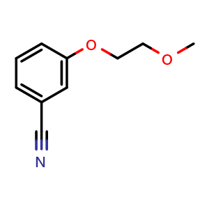 Chemical structure of 3-(2-Methoxyethoxy)benzonitrile , CAS 80407-67-6, AChemBlock X197511