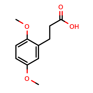 Chemical structure of 3-(2,5-Dimethoxyphenyl)propanoic acid , CAS 10538-49-5, AChemBlock X197528