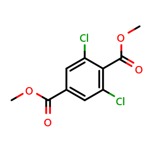 Chemical structure of Dimethyl 2,6-dichloroterephthalate , CAS 264276-14-4, AChemBlock X197558