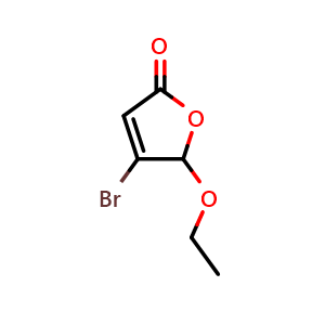 Chemical structure of 4-Bromo-5-ethoxyfuran-2(5H)-one , CAS 32978-38-4, AChemBlock X197593