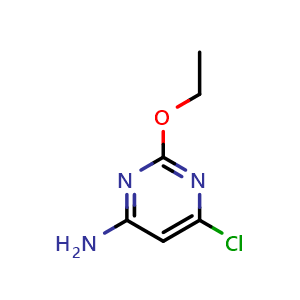 Chemical structure of 6-Chloro-2-ethoxypyrimidin-4-amine , CAS 3286-56-4, AChemBlock X197594