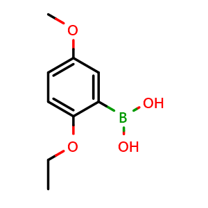 Chemical structure of 2-Ethoxy-5-methoxyphenylboronic acid , CAS 957065-85-9, AChemBlock X197596