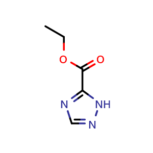 Chemical structure of Ethyl 1H-1,2,4-triazole-5-carboxylate , CAS 64922-04-9, AChemBlock X197605