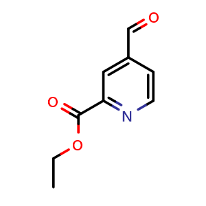 Chemical structure of Ethyl 4-formylpicolinate , CAS 189819-76-9, AChemBlock X197608
