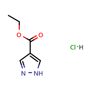Chemical structure of Ethyl 1H-pyrazole-4-carboxylate hydrochloride , CAS 1242339-75-8, AChemBlock X197609