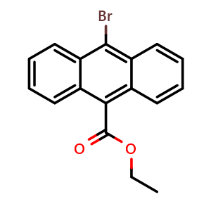 Chemical structure of Ethyl 10-bromoanthracene-9-carboxylate , CAS 1089318-91-1, AChemBlock X197616