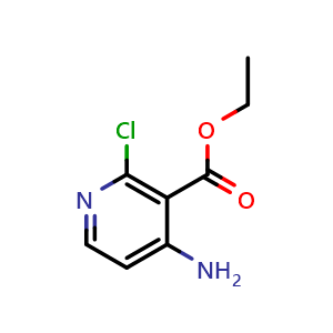 Chemical structure of Ethyl 4-amino-2-chloronicotinate , CAS 1194341-67-7, AChemBlock X197619
