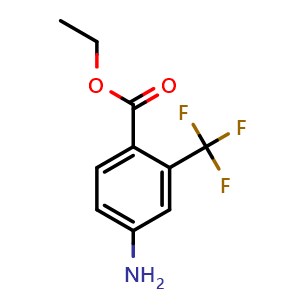 Chemical structure of Ethyl 4-amino-2-(trifluoromethyl)benzoate , CAS 1171245-63-8, AChemBlock X197622