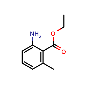 Chemical structure of Ethyl 2-amino-6-methylbenzoate , CAS 90259-52-2, AChemBlock X197624