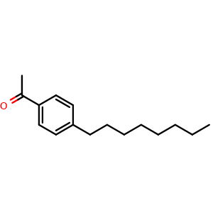 Chemical structure of 1-(4-Octylphenyl)ethanone , CAS 10541-56-7, AChemBlock X197638