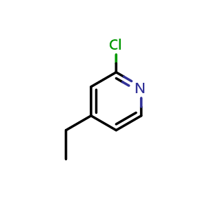 Chemical structure of 2-Chloro-4-ethylpyridine , CAS 40325-11-9, AChemBlock X197644
