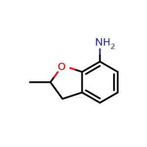 Chemical structure of 2-Methyl-2,3-dihydrobenzofuran-7-amine , CAS 26210-74-2, AChemBlock X197653